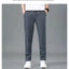 Ice Silk Men's Summer Pants - Black Gray Business Casual