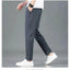 Ice Silk Men's Summer Pants - Black Gray Business Casual