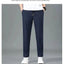 Ice Silk Men's Summer Pants - Black Gray Business Casual