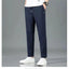Ice Silk Men's Summer Pants - Black Gray Business Casual