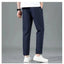 Ice Silk Men's Summer Pants - Black Gray Business Casual