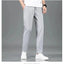 Ice Silk Men's Summer Pants - Black Gray Business Casual