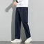 Ice Silk Men's Summer Pants - Black Gray Business Casual