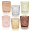 Support de bougies chauffe-plat en verre multicolore de 12 pièces pour occasions spéciales