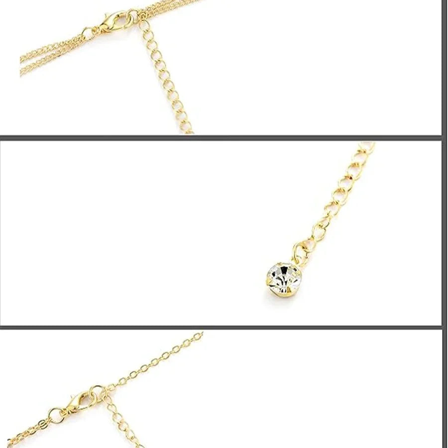 Conjunto de Cadenas Corporales de 8 Piezas en Tono Dorado para Mujeres