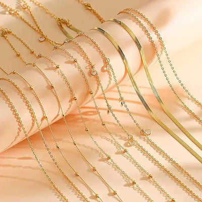 8-Piece 18K Gold Plated Adjustable Waist Chain Set