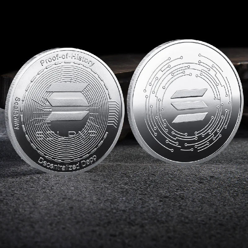 Premium Collectible Metal Cryptocurrency Coin Set