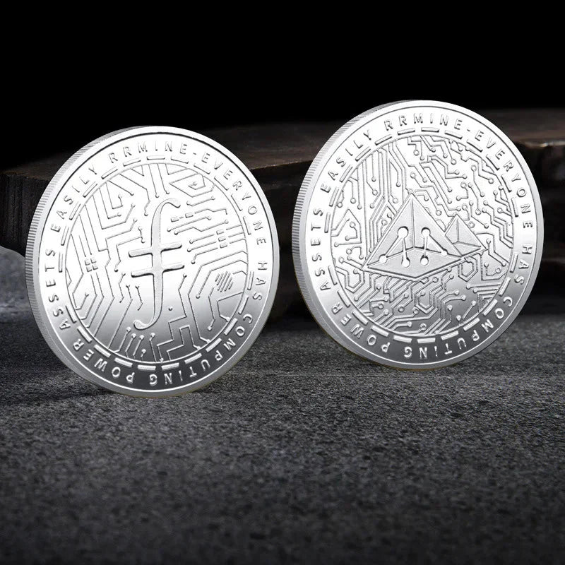 Premium Collectible Metal Cryptocurrency Coin Set