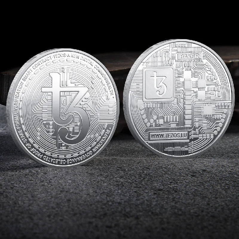 Premium Collectible Metal Cryptocurrency Coin Set