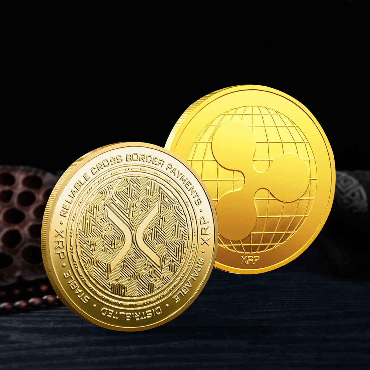 Premium Collectible Metal Cryptocurrency Coin Set