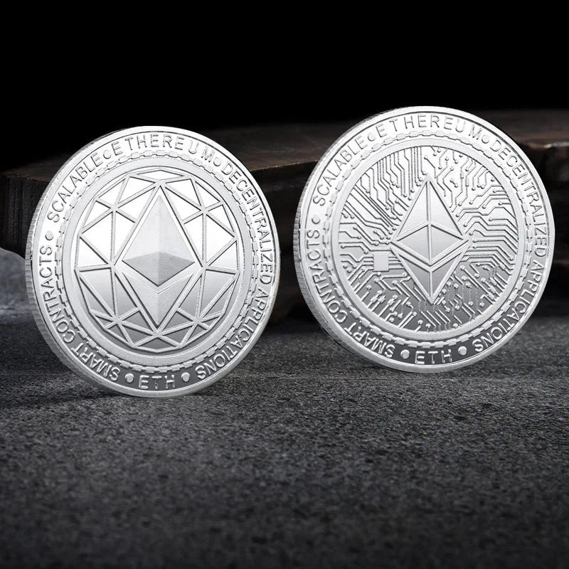 Premium Collectible Metal Cryptocurrency Coin Set