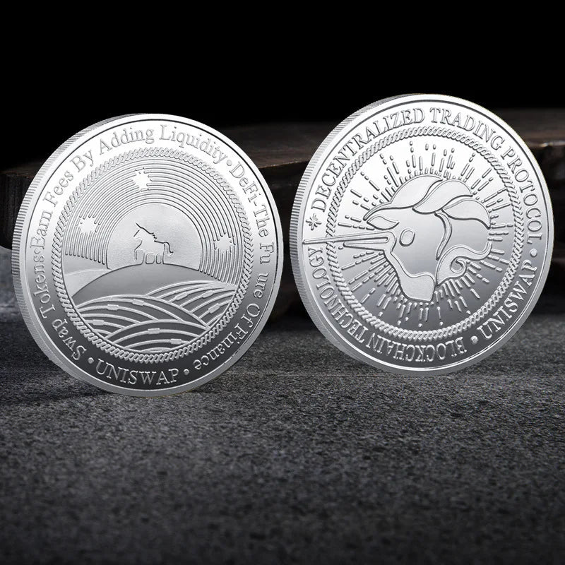 Premium Collectible Metal Cryptocurrency Coin Set