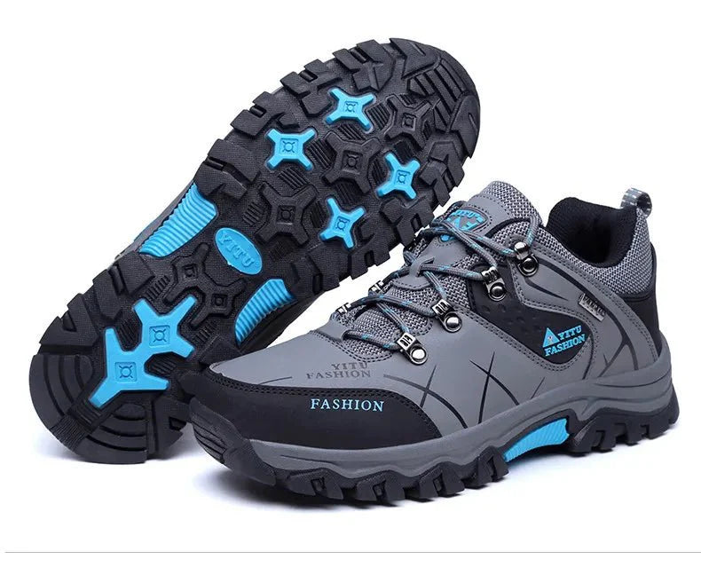 Bottes en cuir imperméables d'hiver pour hommes de qualité supérieure pour activités en plein air