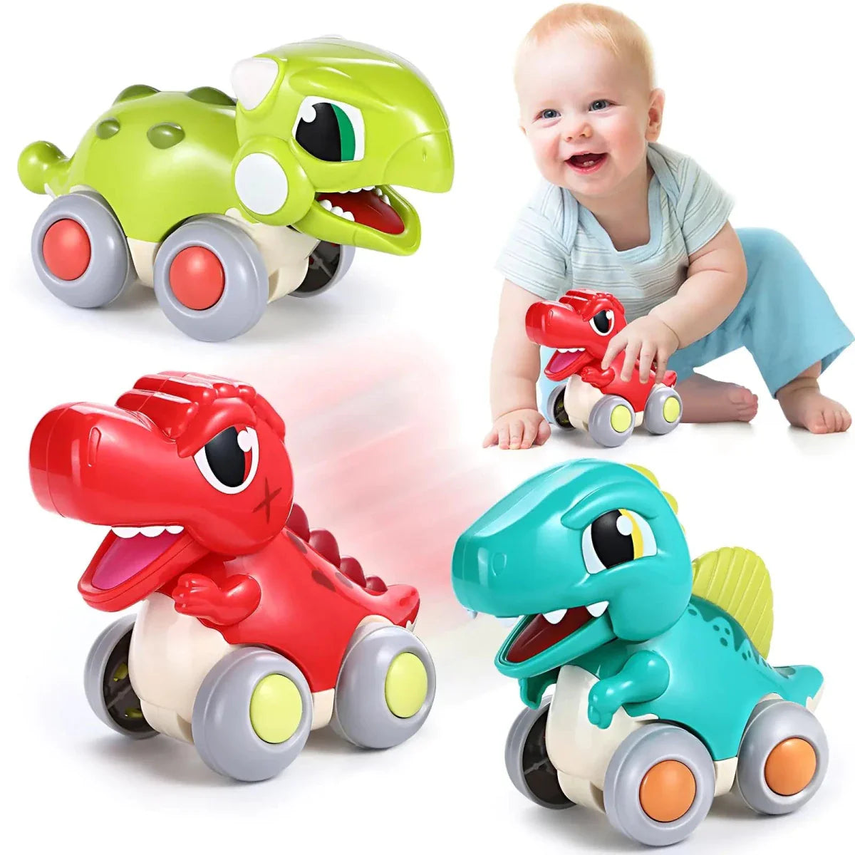Jouets de voiture Dino Dash pour tout-petits