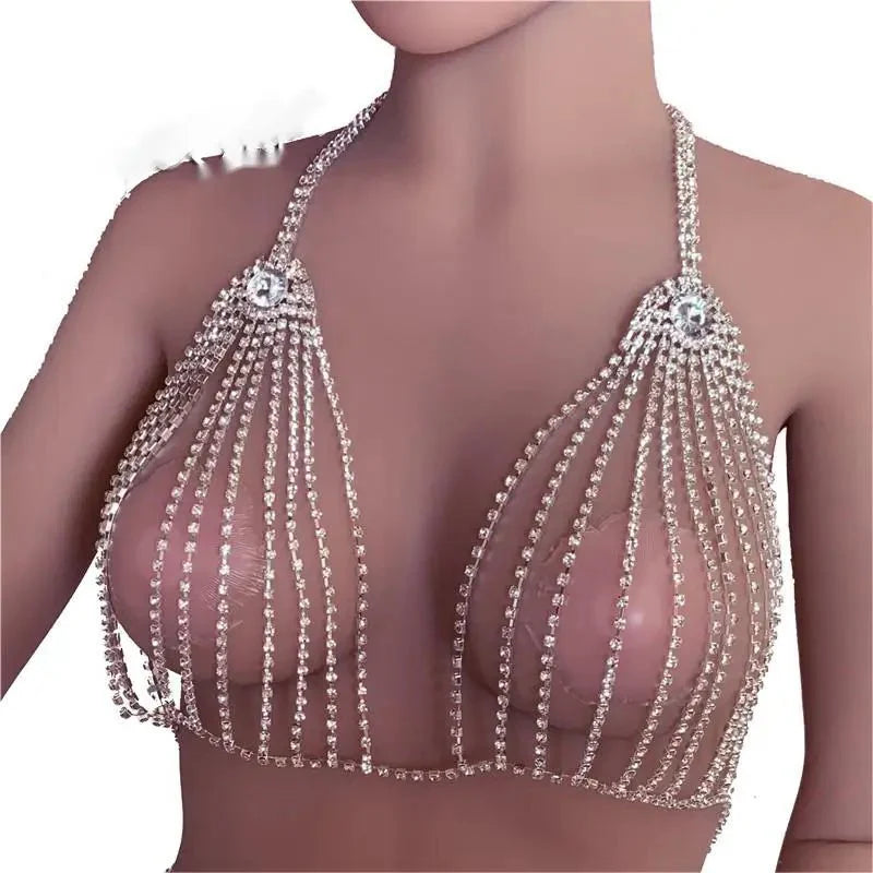 Ensemble de Bikini Élegant en Rhinestones pour Femmes