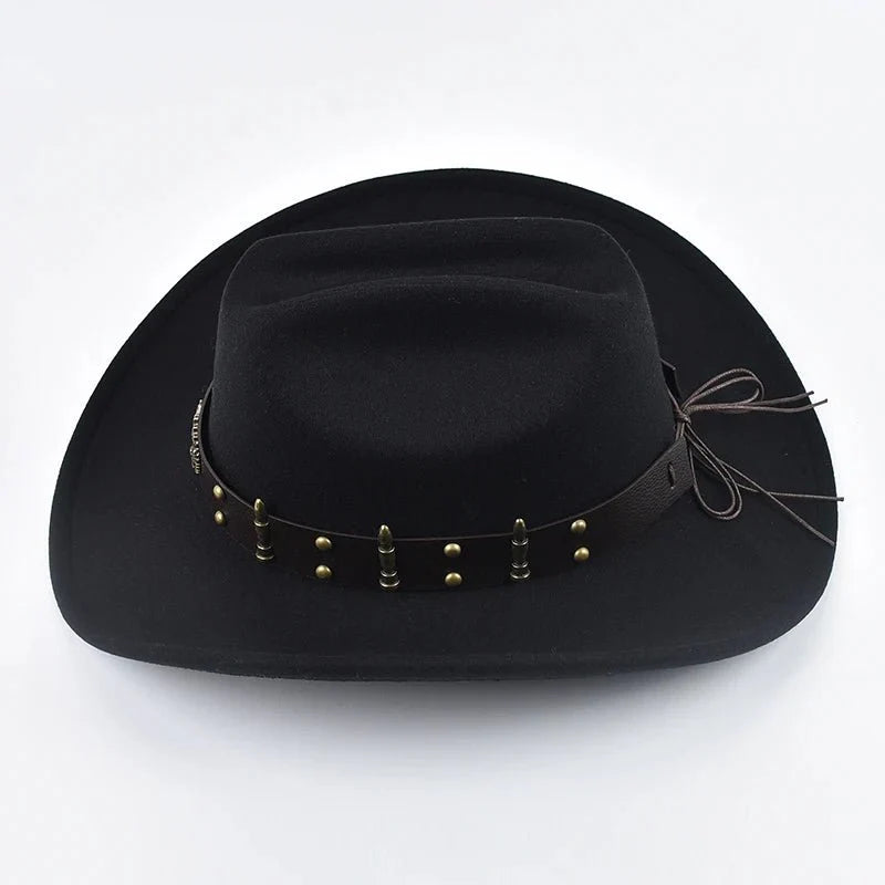 Sombrero Cowboy Western Unisex Premium - Borde de Cuero Vintage