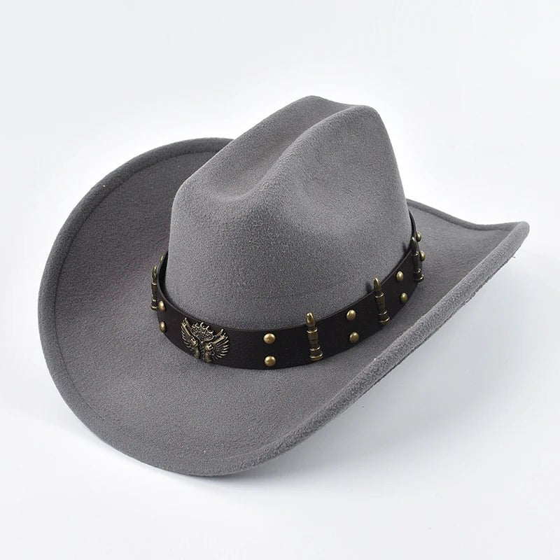 Sombrero Cowboy Western Unisex Premium - Borde de Cuero Vintage