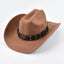 Sombrero Cowboy Western Unisex Premium - Borde de Cuero Vintage