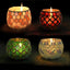 Mosaic Glass Tealight Holder - Elegant Centerpiece
