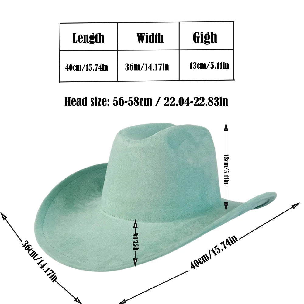 Sombrero de Vaquero de Ante Premium para Hombres y Mujeres
