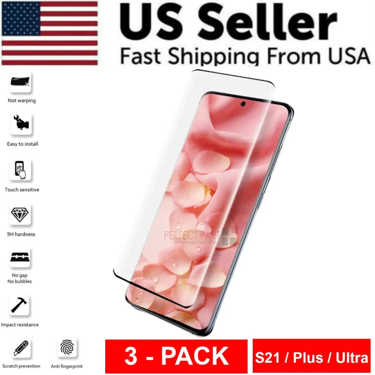 S21 Series 3-Pack Ultra Clear Screen Protectors