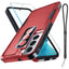 Funda resistente de cuerpo completo para Samsung Galaxy S22 con protector de pantalla y lente - Rojo