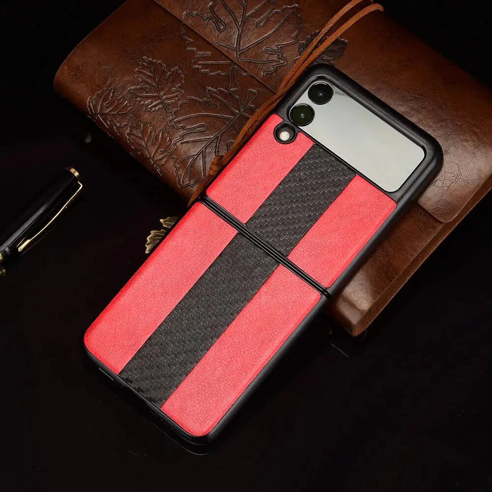 Samsung Z Flip 3 5G Premium Leather Folding Case