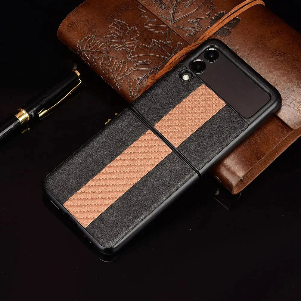 Samsung Z Flip 3 5G Premium Leather Folding Case