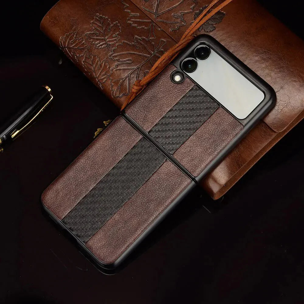 Samsung Z Flip 3 5G Premium Leather Folding Case