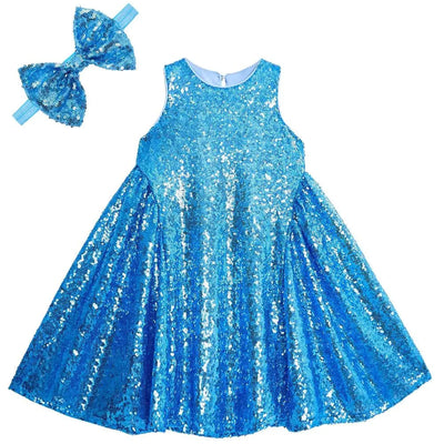 Vestido de niña de flores con lentejuelas YIYI Sparkle - Edad 8 XL