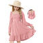 Robe rose décolletée Zando pour filles de 10 à 11 ans