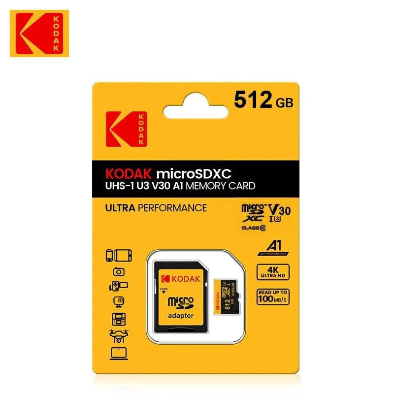Carte mémoire KODAK Micro SD - 64 Go, Classe 10, U3