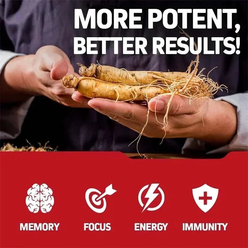 Cápsulas Premium de Ginseng Rojo Panax Coreano