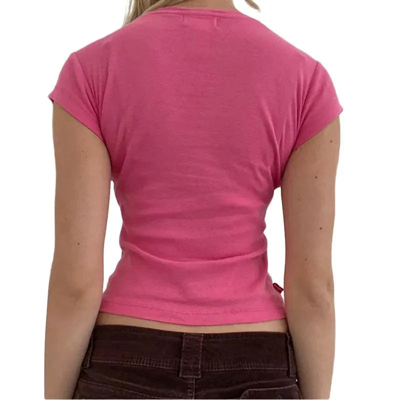 Ladies' Retro Print Crop Tee