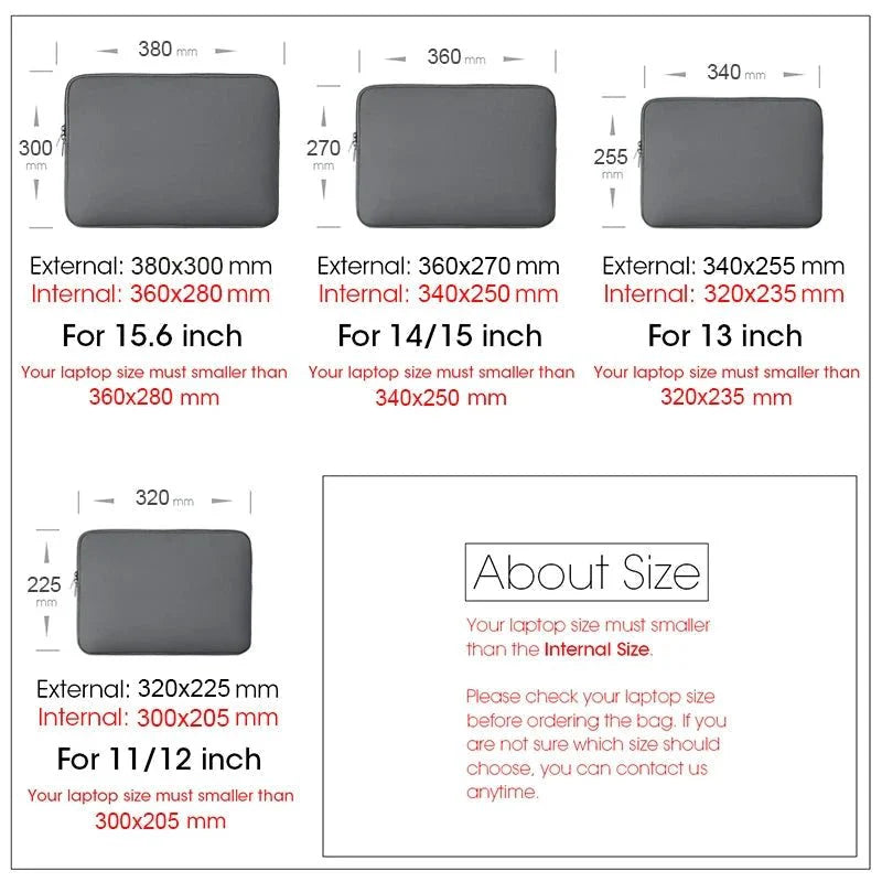 Funda Premium para Laptops de 13 a 15.6 Pulgadas