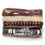 Layered Leather Charm Bracelet