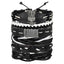 Layered Leather Charm Bracelet