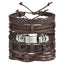 Layered Leather Charm Bracelet