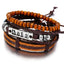 Layered Leather Charm Bracelet