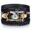Layered Leather Charm Bracelet