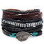Layered Leather Charm Bracelet