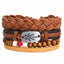 Layered Leather Charm Bracelet