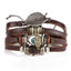 Layered Leather Charm Bracelet