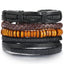 Layered Leather Charm Bracelet