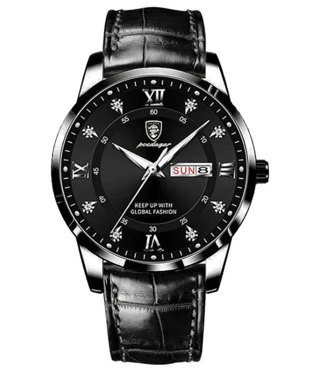 Montre étanche à double calendrier pour homme Luminous