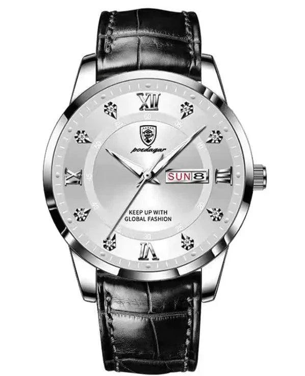 Montre étanche à double calendrier pour homme Luminous
