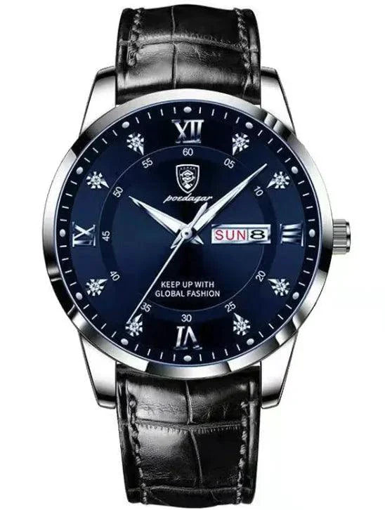 Montre étanche à double calendrier pour homme Luminous