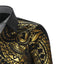 Chemise noire de luxe avec accents dorés pour hommes