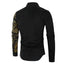 Chemise noire de luxe avec accents dorés pour hommes