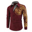 Chemise noire de luxe avec accents dorés pour hommes